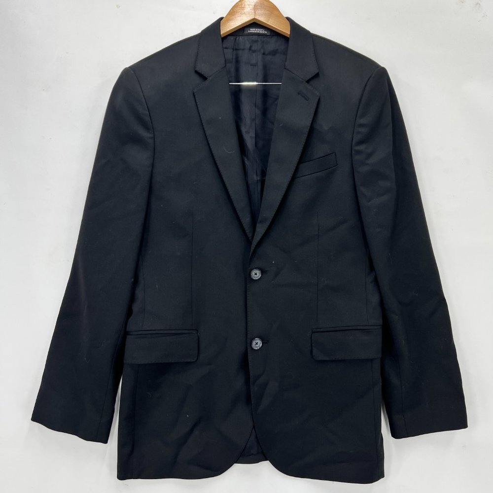 Express Men's Casual Two Button Solid Black Suit … - image 3